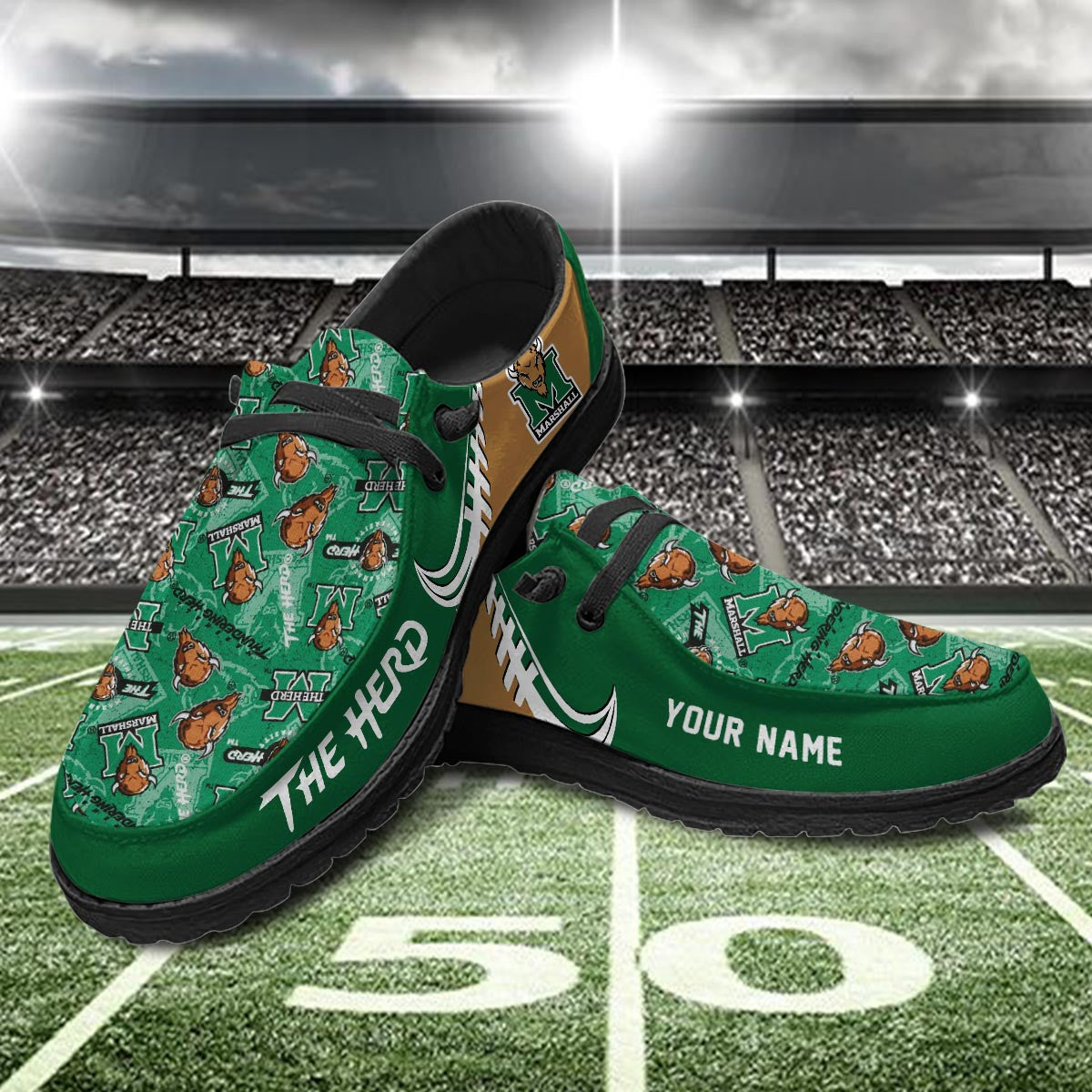Marshall Thundering Herd Lace Up Loafers 2026
