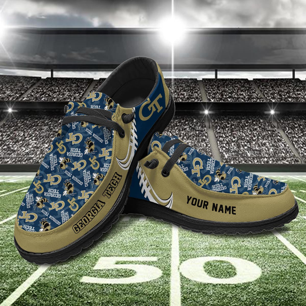 Georgia Tech Yellow Jackets Lace Up Loafers 2026
