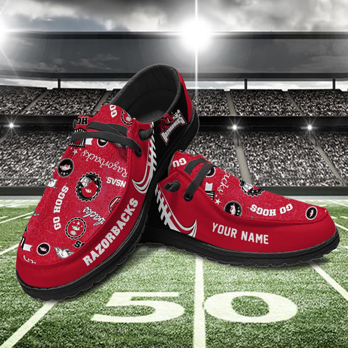 Arkansas Razorbacks Lace Up Loafers 2026