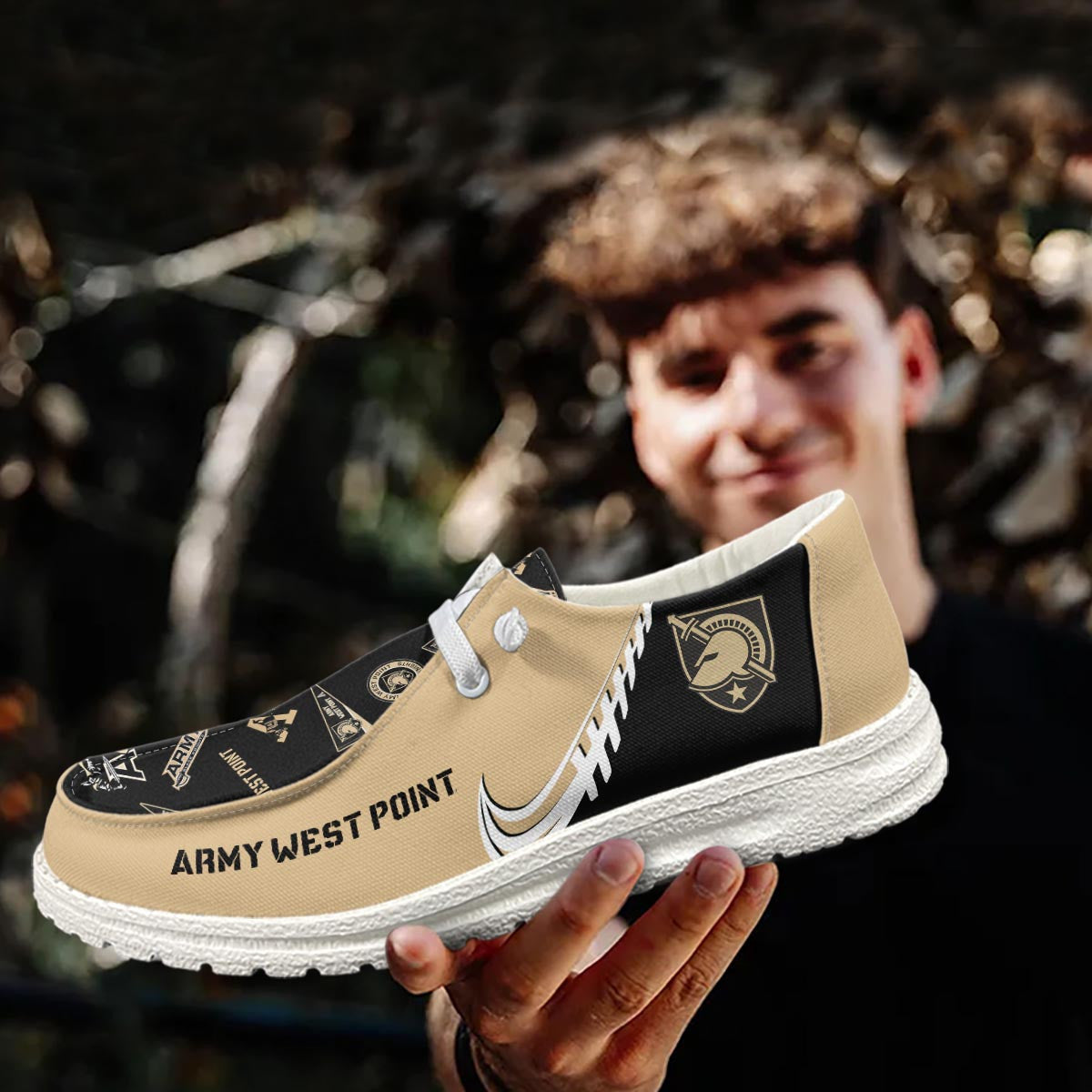 Army Black Knights Lace Up Loafers 2026