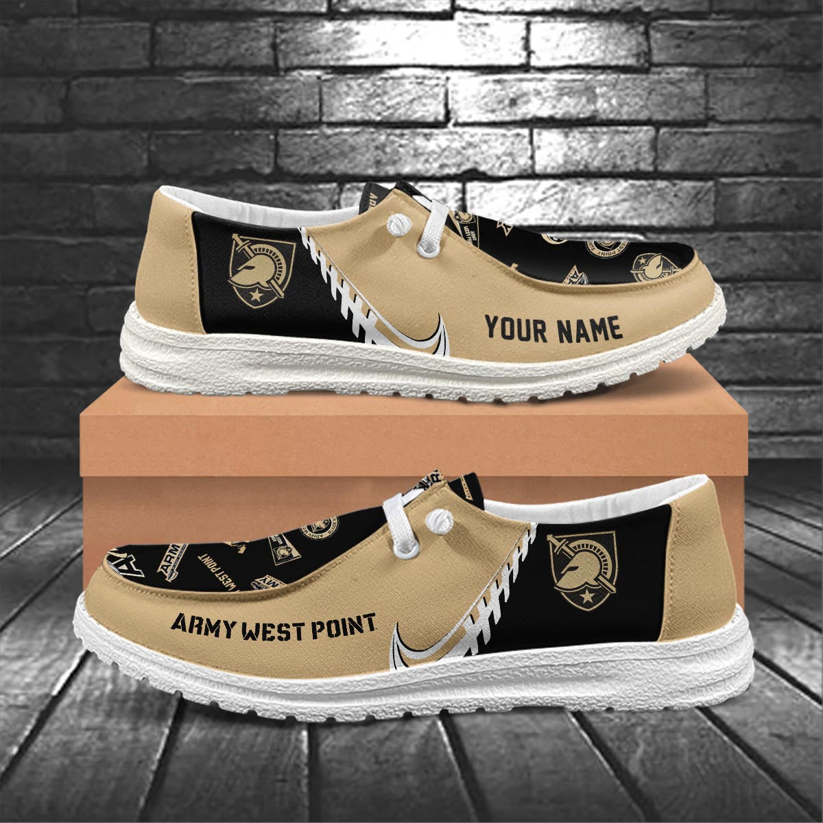 Army Black Knights Lace Up Loafers 2026