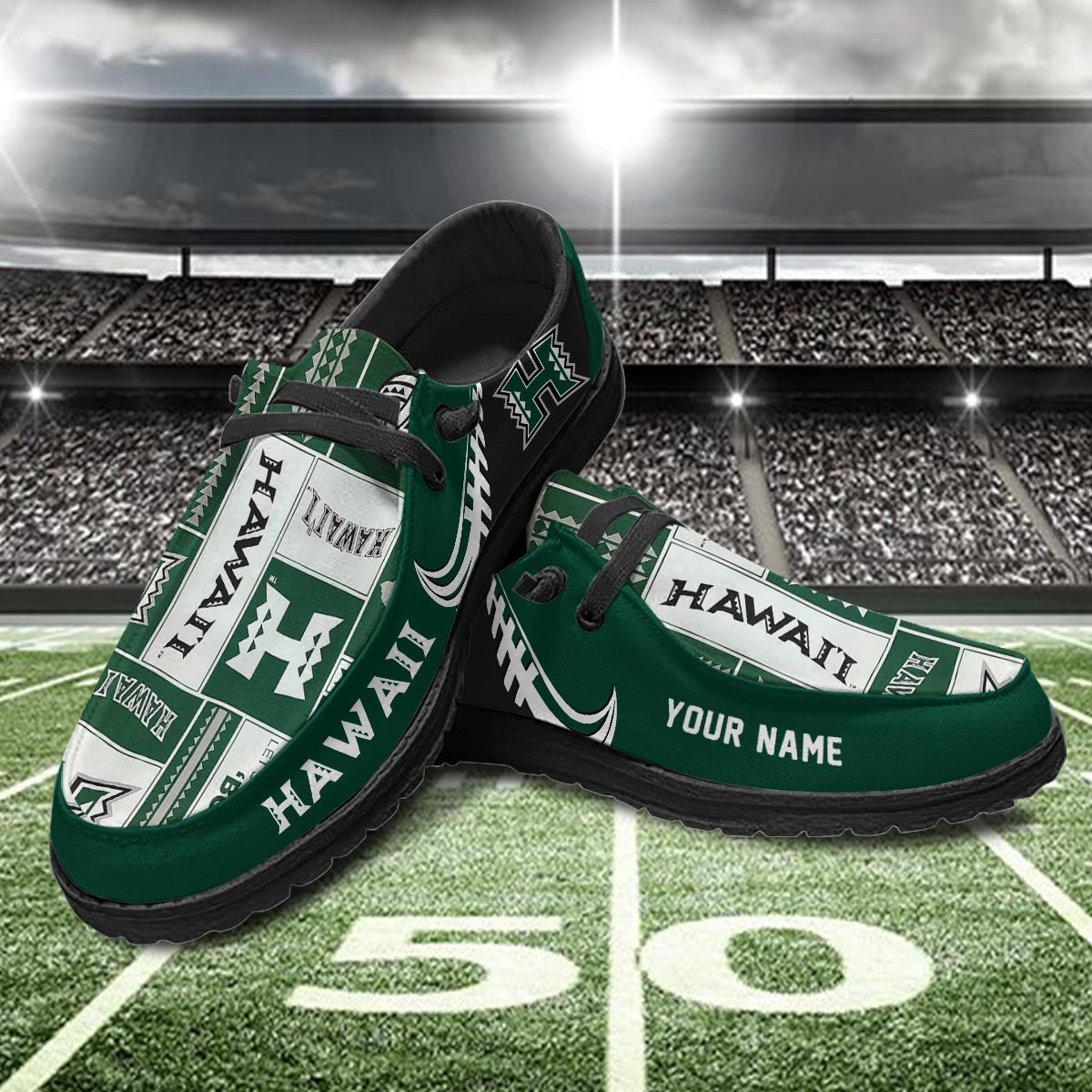 Hawaii Rainbow Warriors Lace Up Loafers 2026