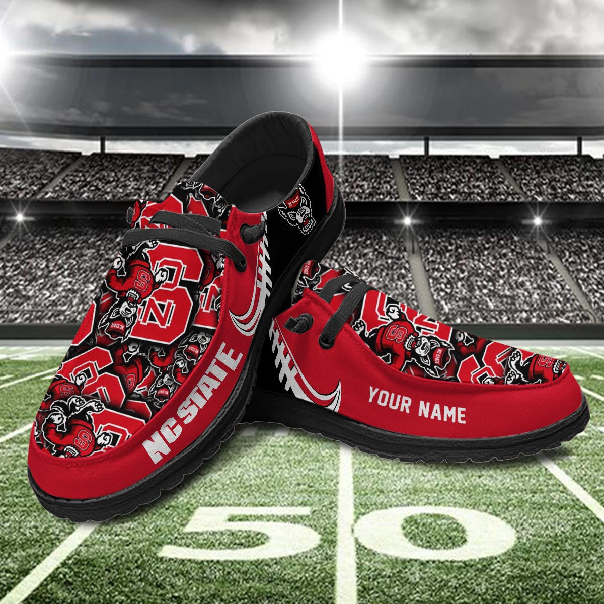 NC State Wolfpack Lace Up Loafers 2026