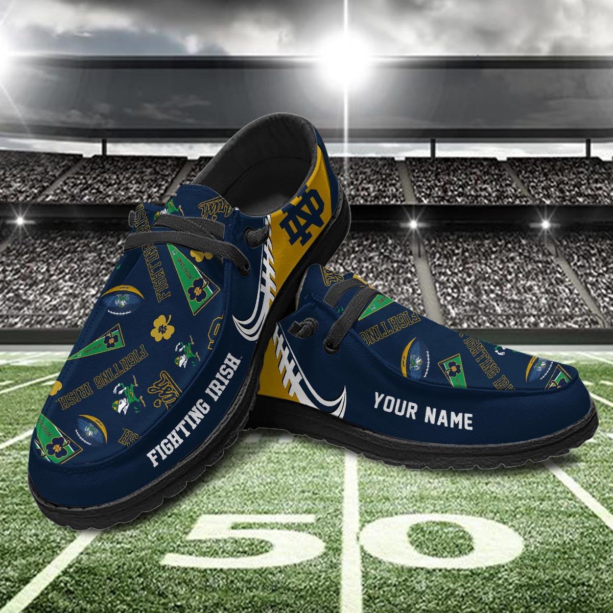 Notre Dame Fighting Irish Lace Up Loafers 2026