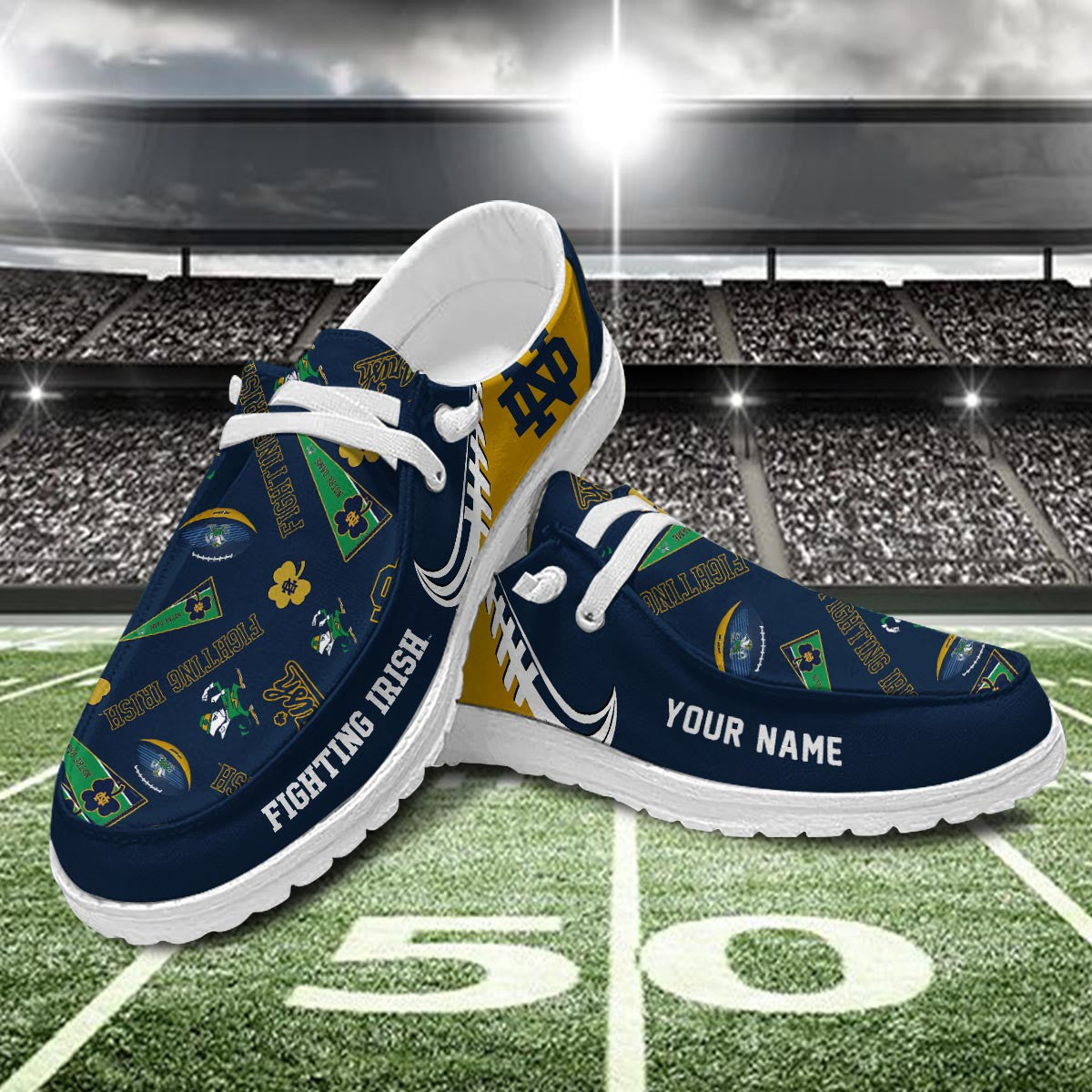 Notre Dame Fighting Irish Lace Up Loafers 2026