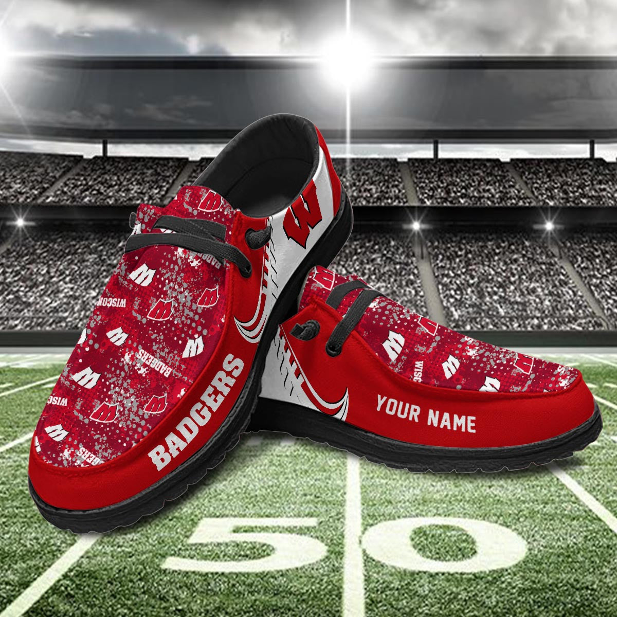 Wisconsin Badgers Lace Up Loafers 2026