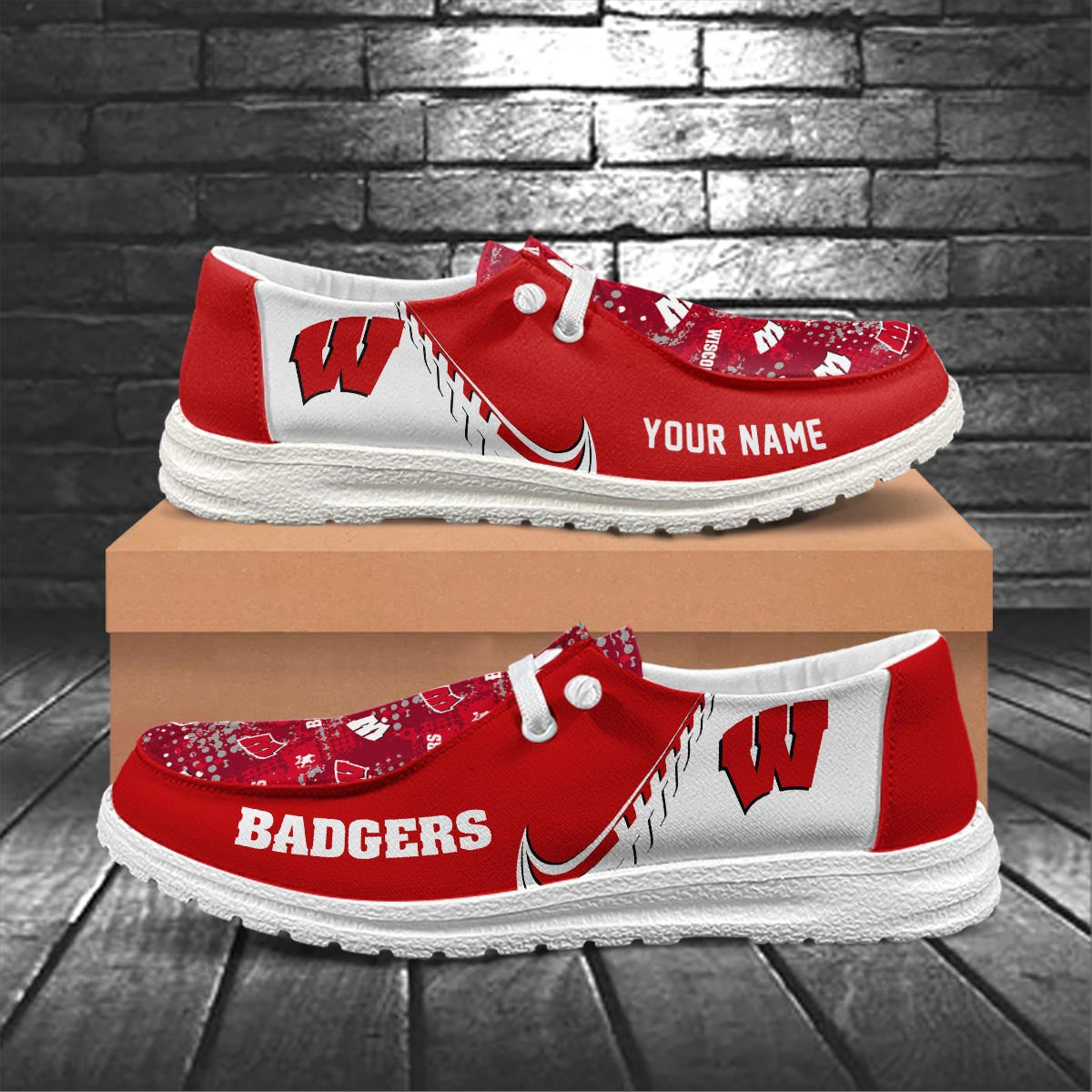 Wisconsin Badgers Lace Up Loafers 2026