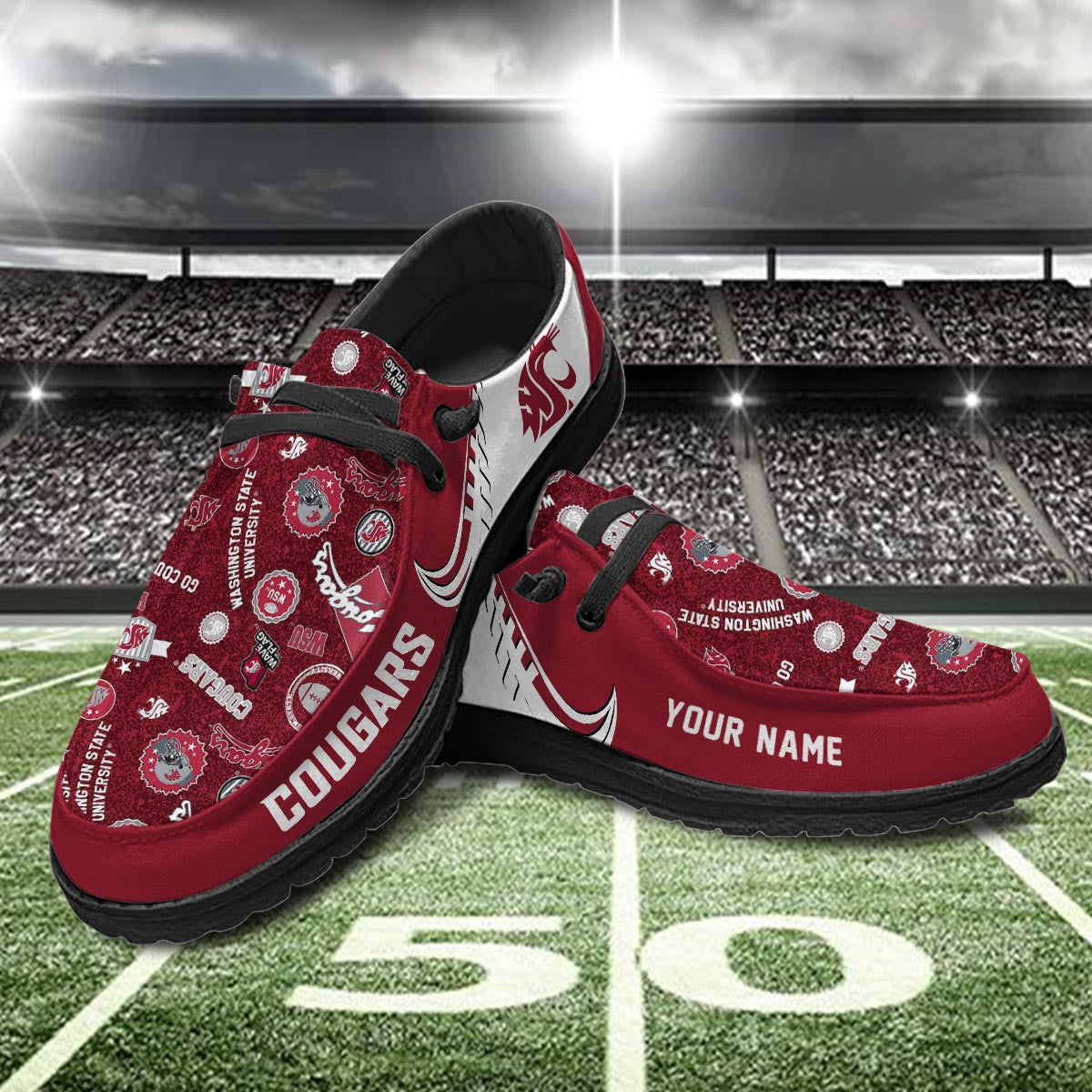 Washington State Cougars Lace Up Loafers 2026