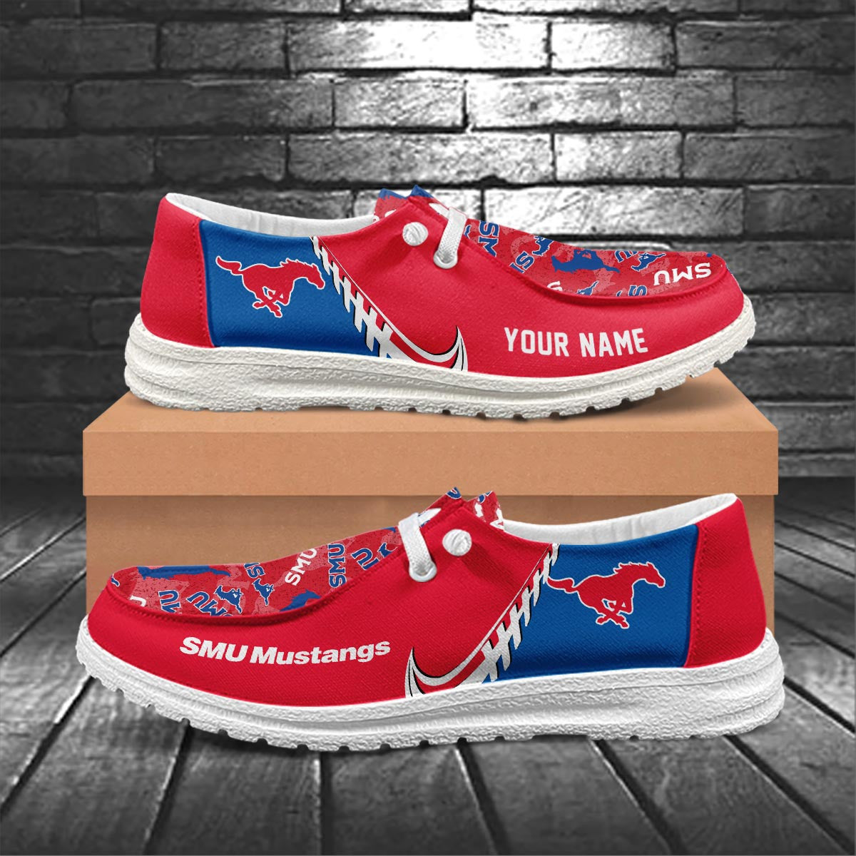 SMU Mustangs Lace Up Loafers 2026