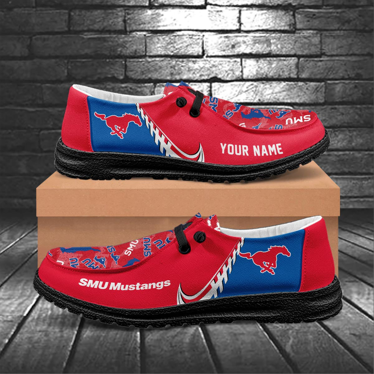 SMU Mustangs Lace Up Loafers 2026