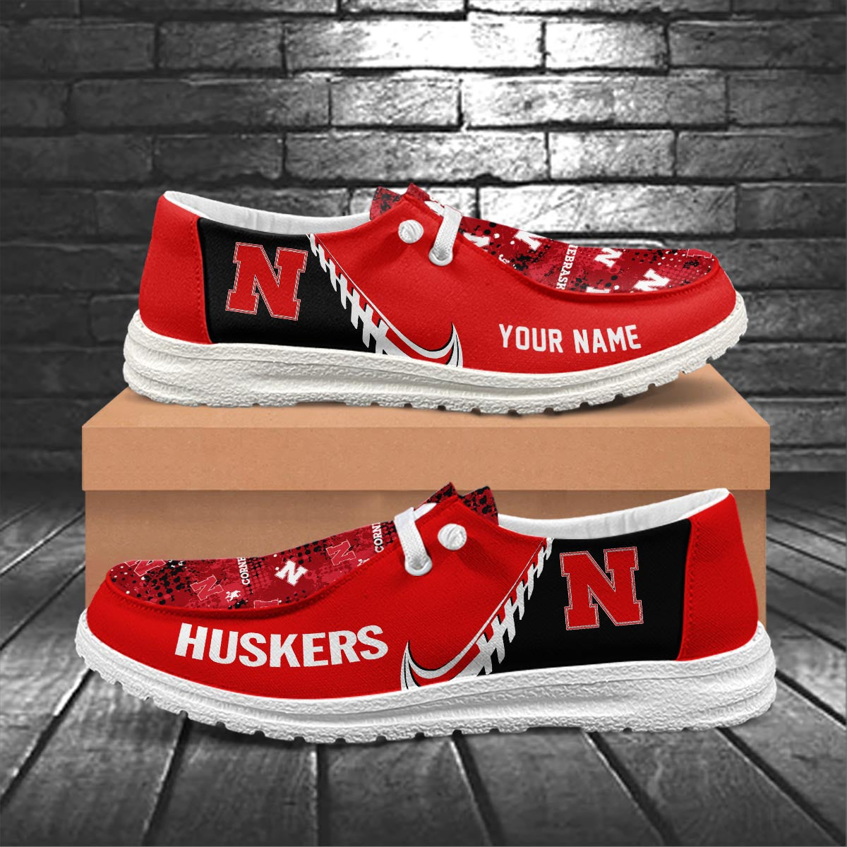 Nebraska Cornhuskers Lace Up Loafers 2026