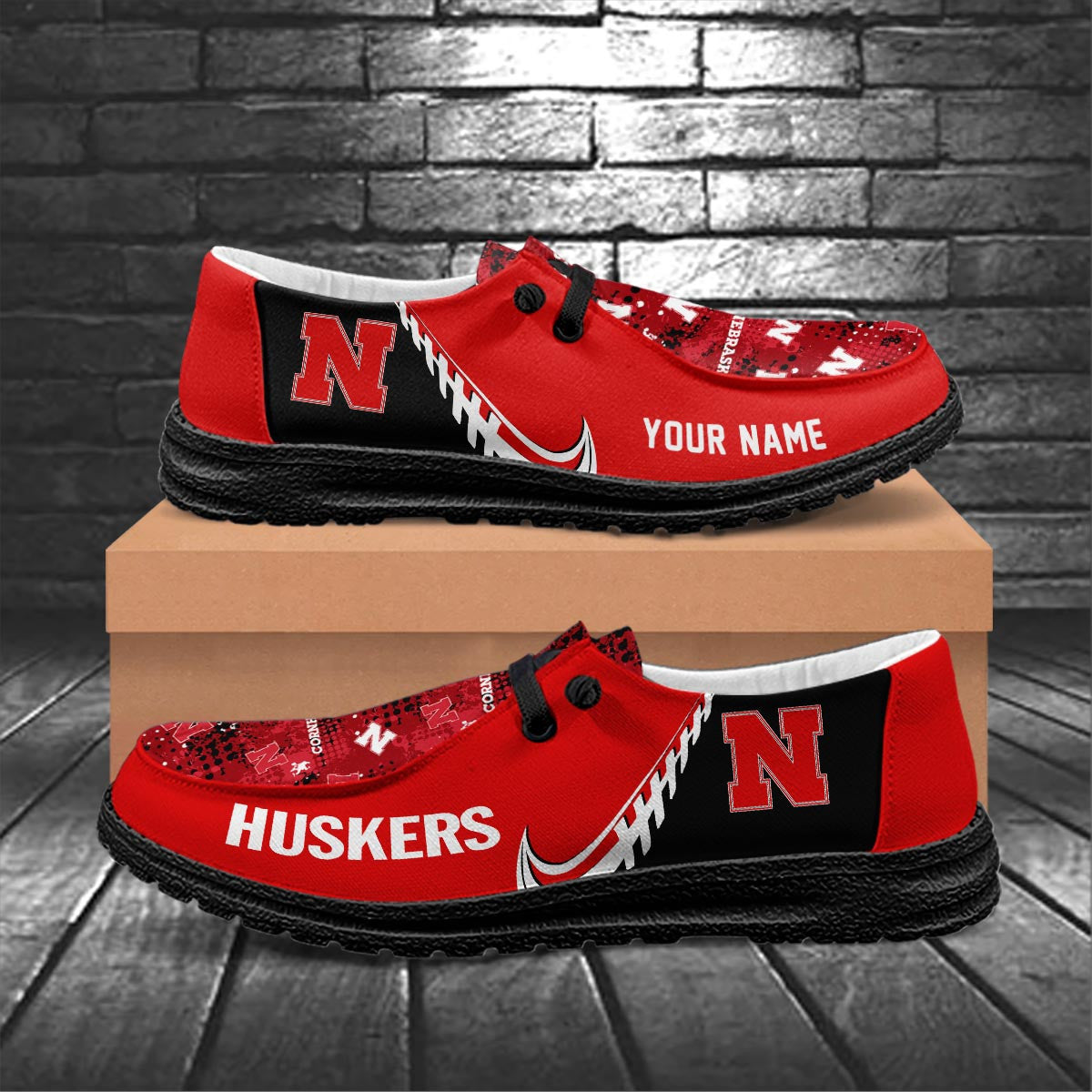 Nebraska Cornhuskers Lace Up Loafers 2026