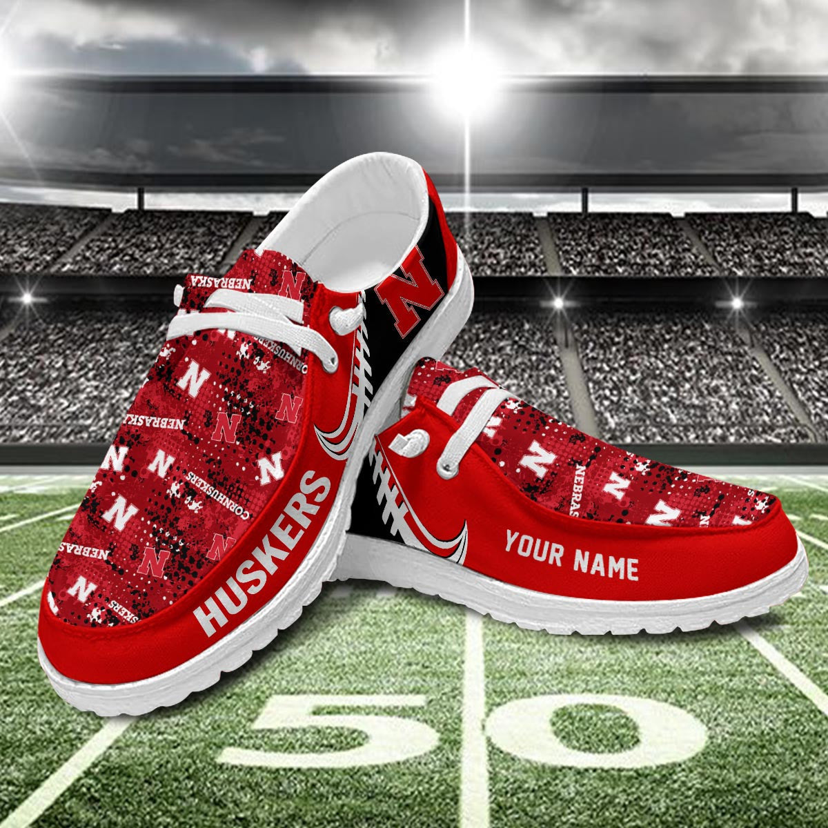Nebraska Cornhuskers Lace Up Loafers 2026