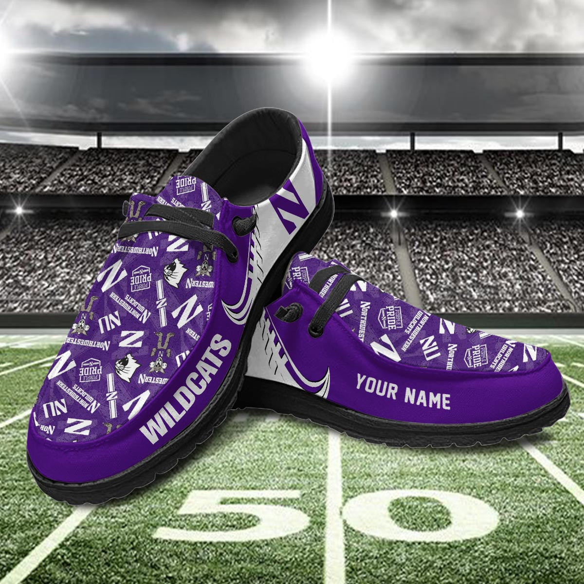 Northwestern Wildcats Lace Up Loafers 2026
