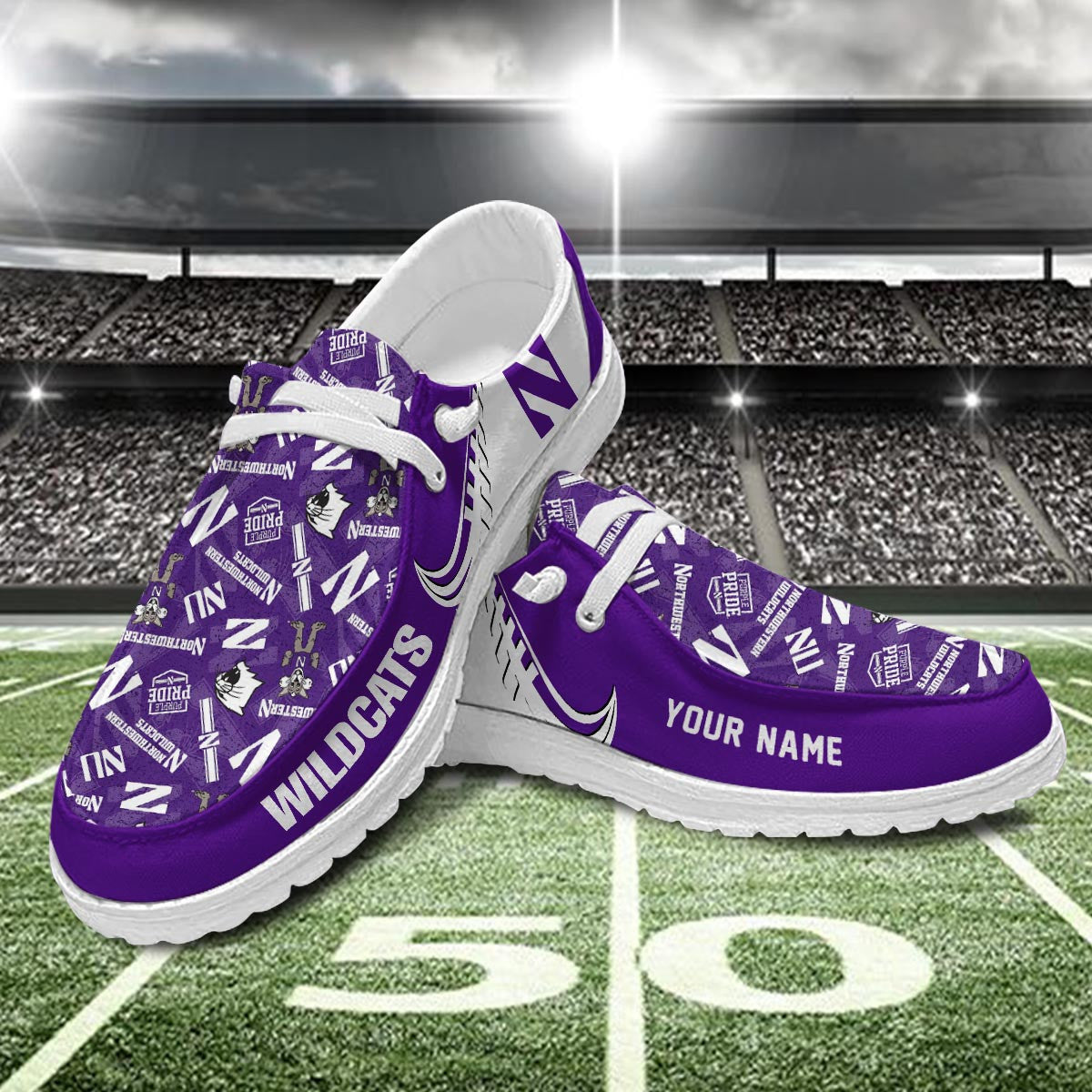Northwestern Wildcats Lace Up Loafers 2026