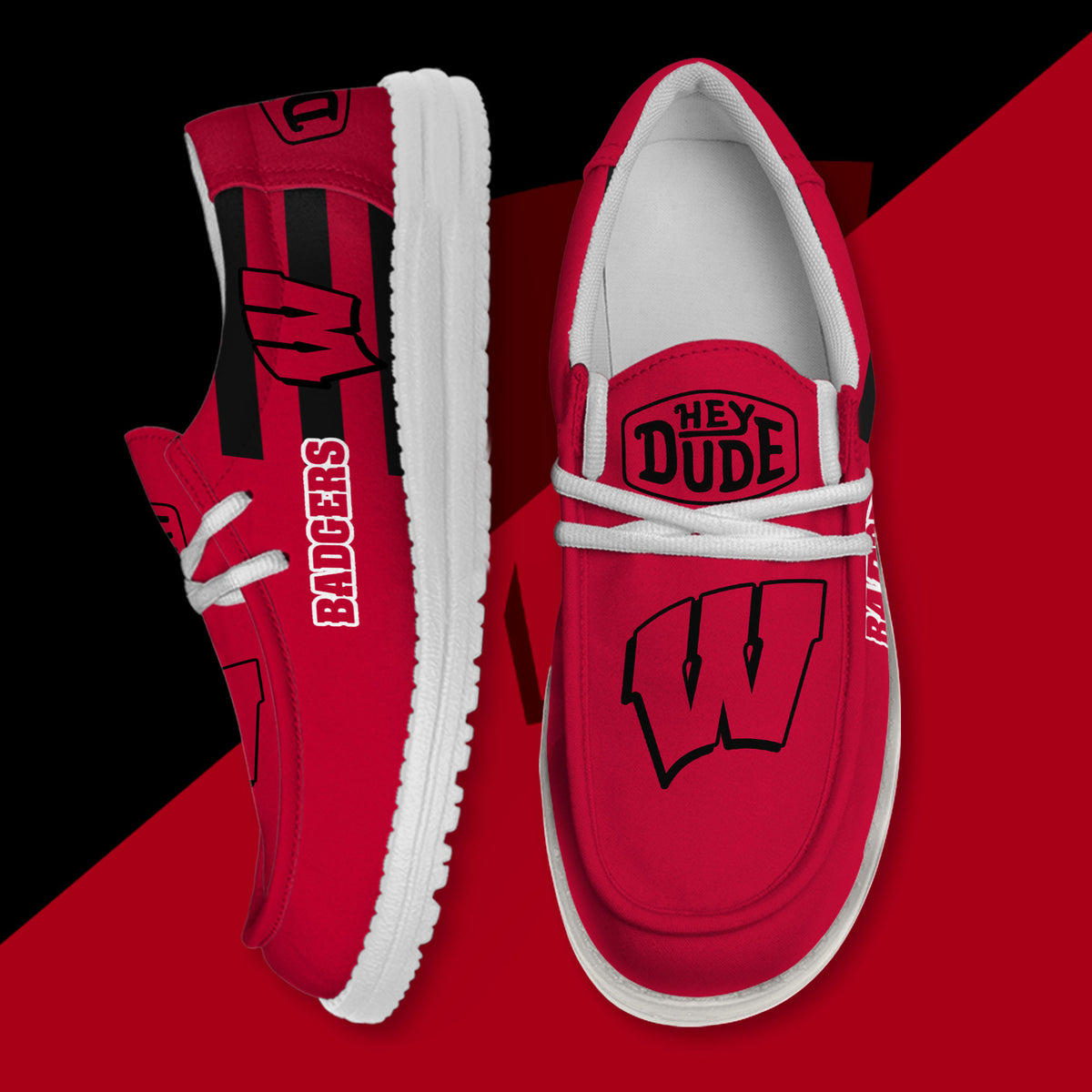 Wisconsin Badgers Lace Up Loafers 2026