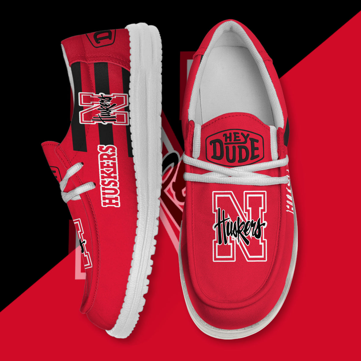 Nebraska Cornhuskers Lace Up Loafers 2026