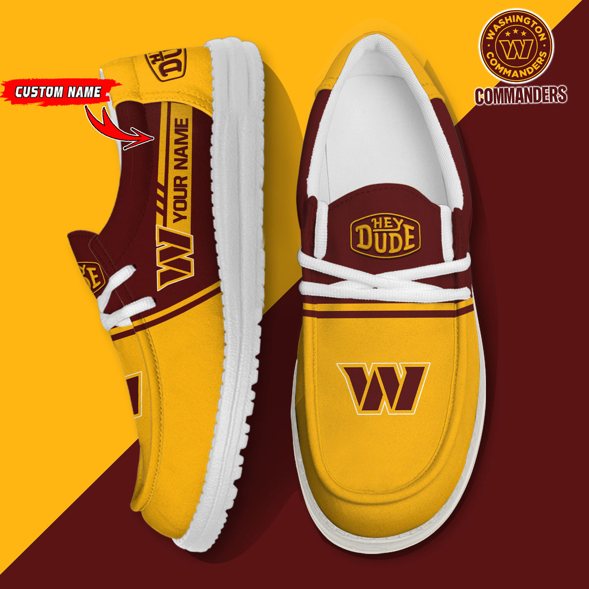 Healalio Washington Commanders Lace Up Loafers 2026
