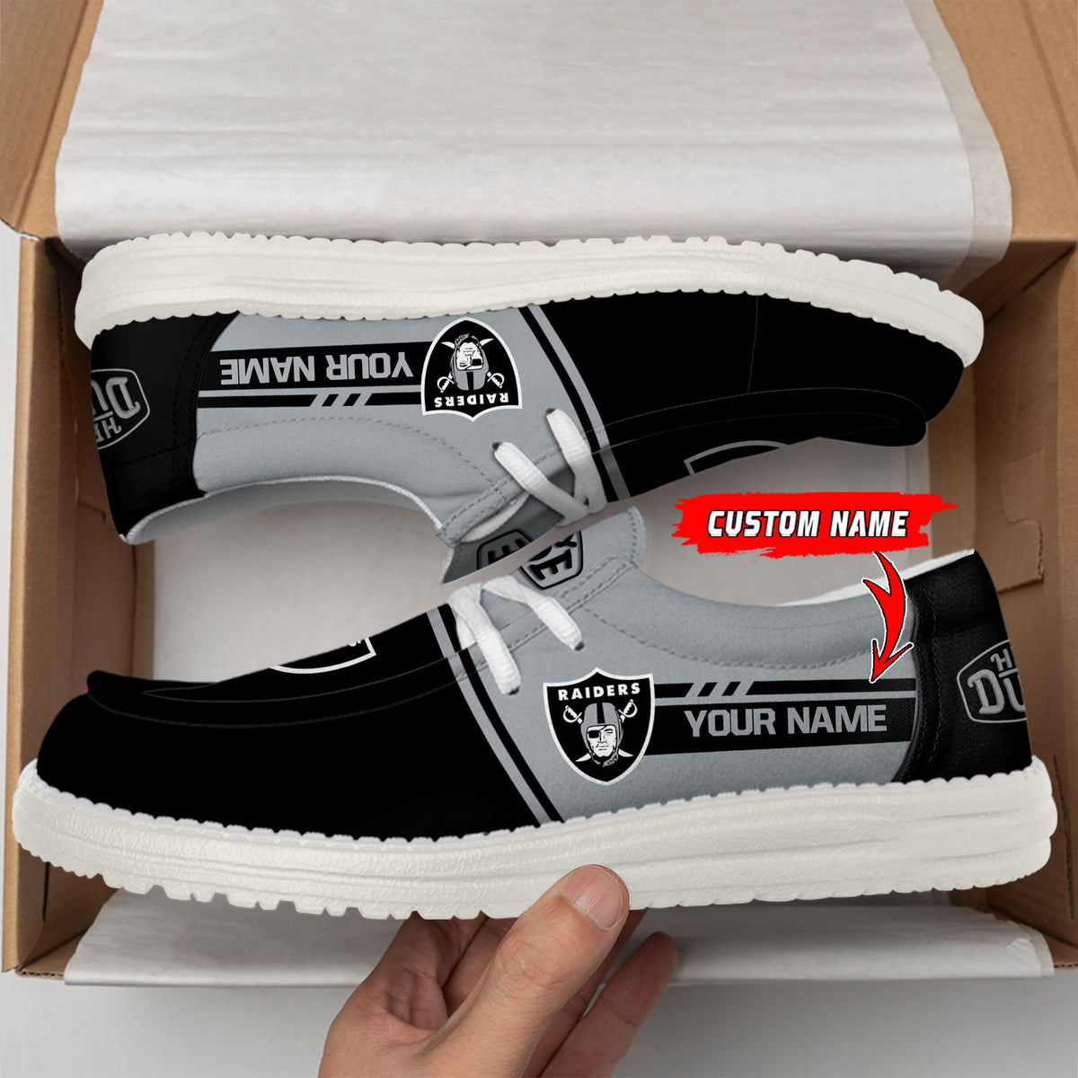 Healalio Las Vegas Raiders Lace Up Loafers 2026