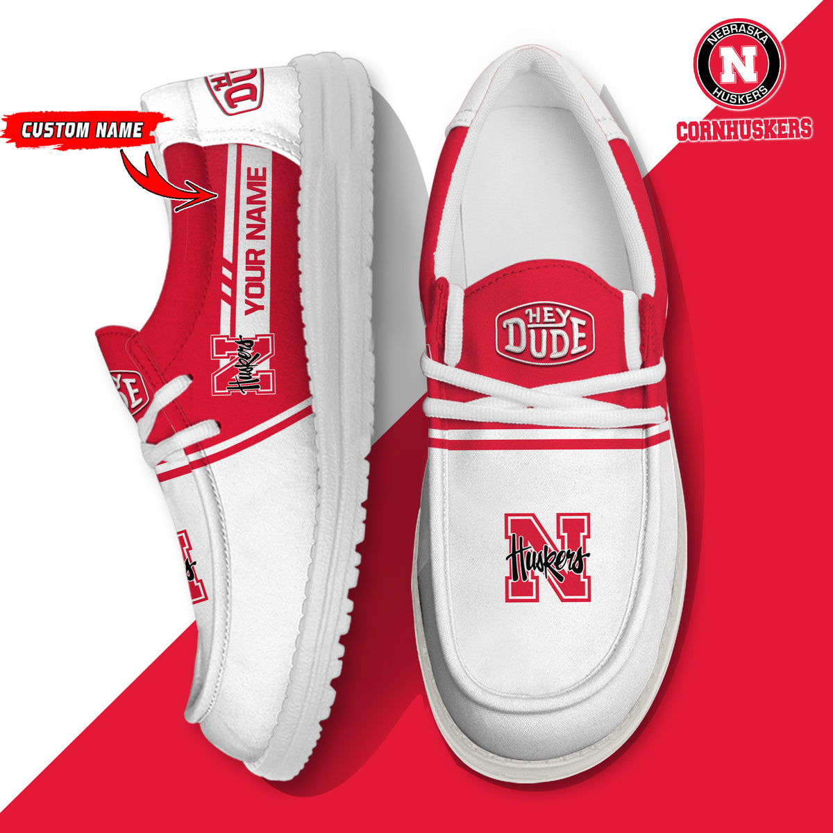 Nebraska Cornhuskers Lace Up Loafers 2026