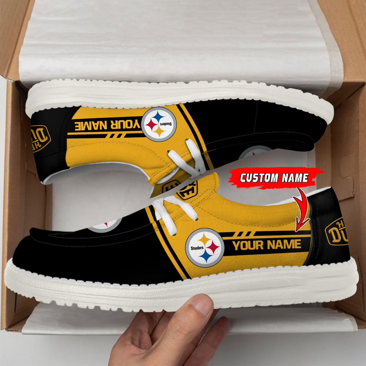 Healalio Pittsburgh Steelers Lace Up Loafers 2026