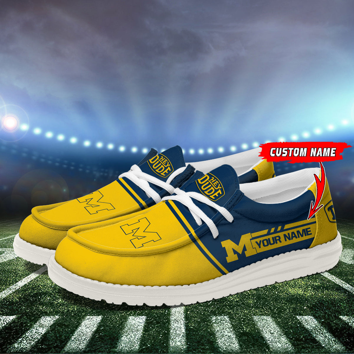 Michigan Wolverines Lace Up Loafers 2026