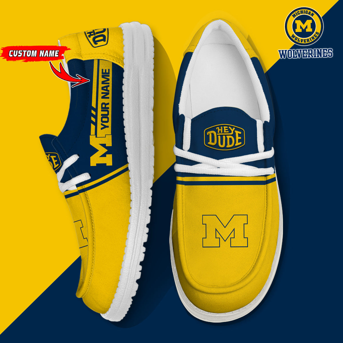 Michigan Wolverines Lace Up Loafers 2026