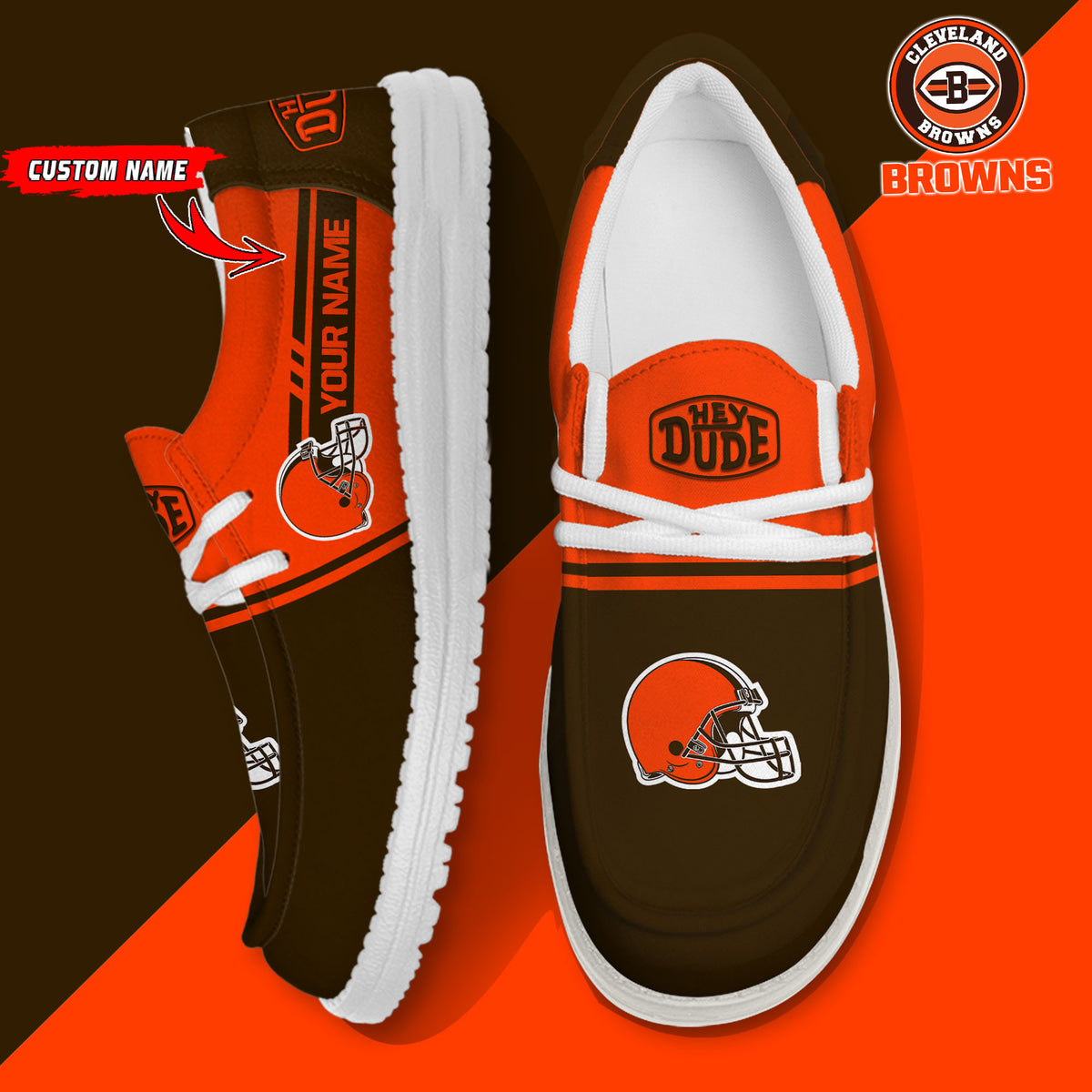Healalio Cleveland Browns Lace Up Loafers 2026