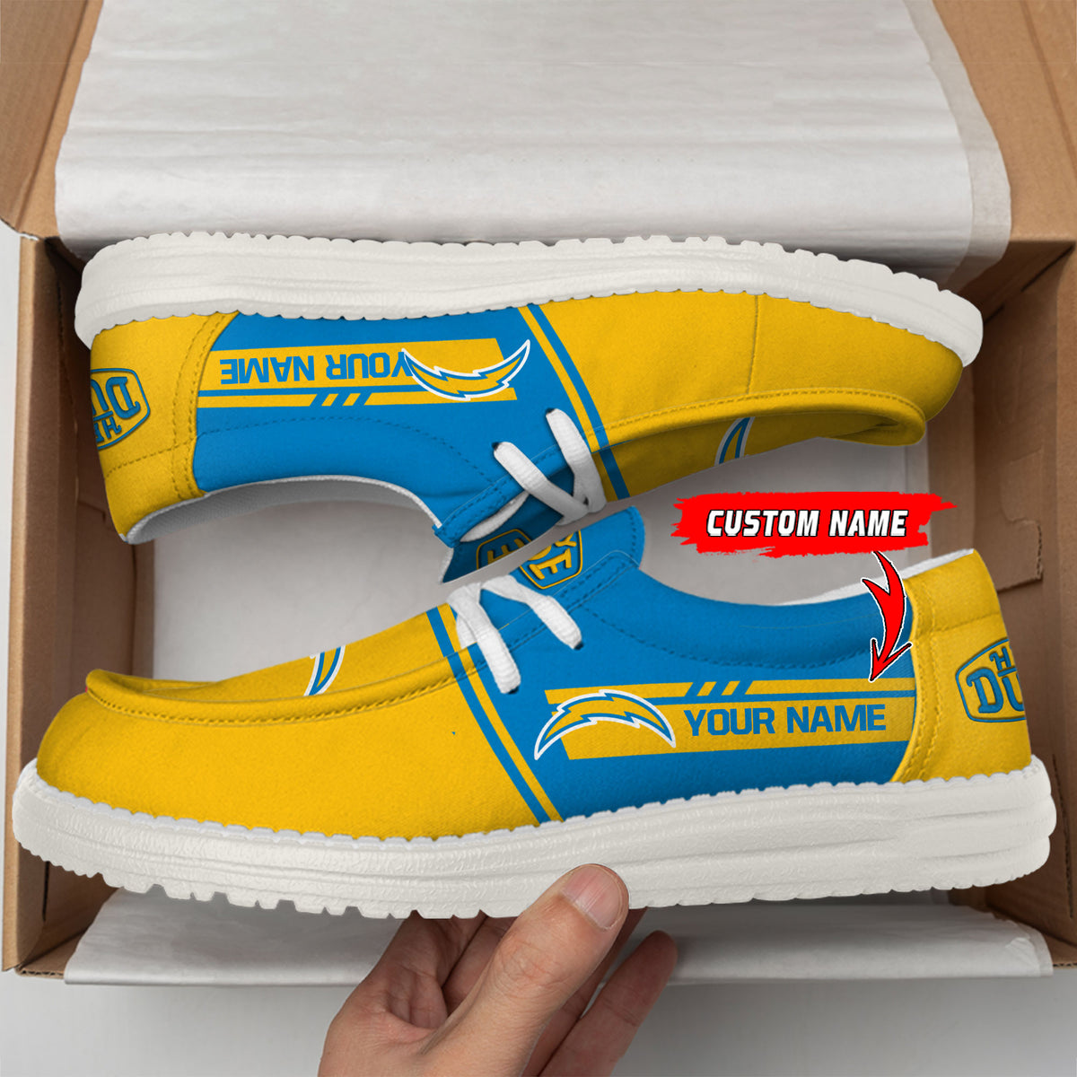 Healalio Los Angeles Chargers Lace Up Loafers 2026