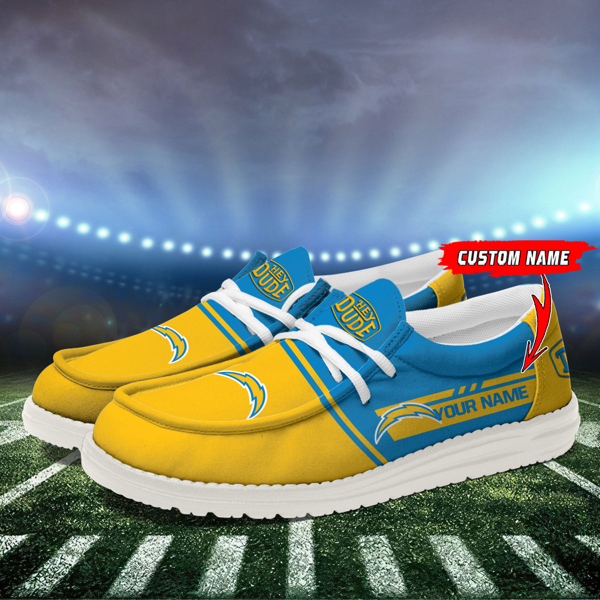 Healalio Los Angeles Chargers Lace Up Loafers 2026