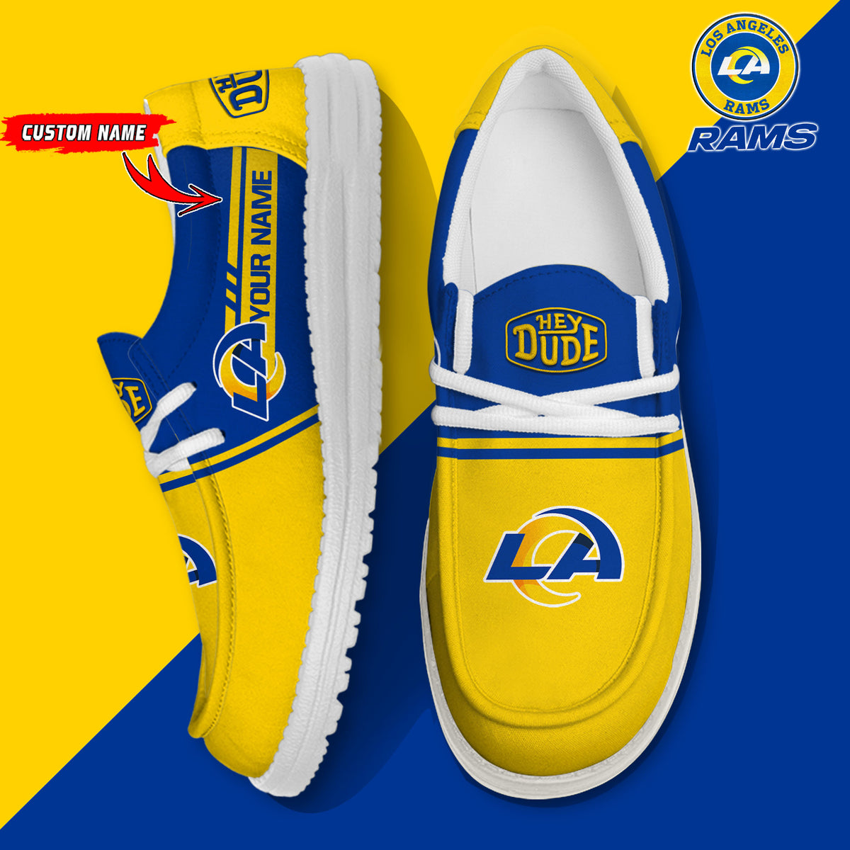 Healalio Los Angeles Rams Lace Up Loafers 2026