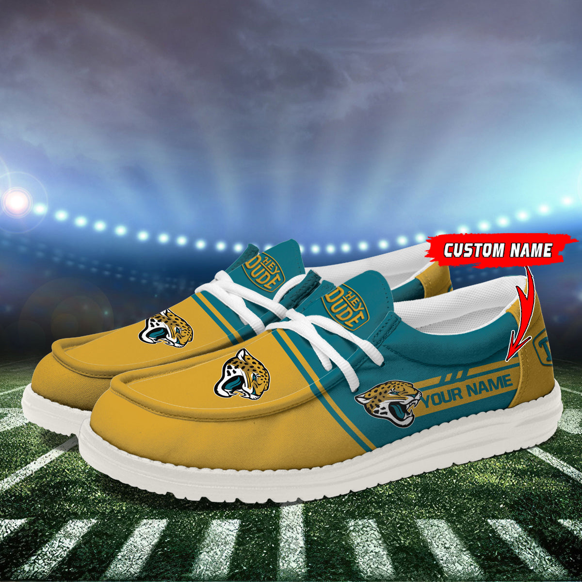 Healalio Jacksonville Jaguars Lace Up Loafers 2026