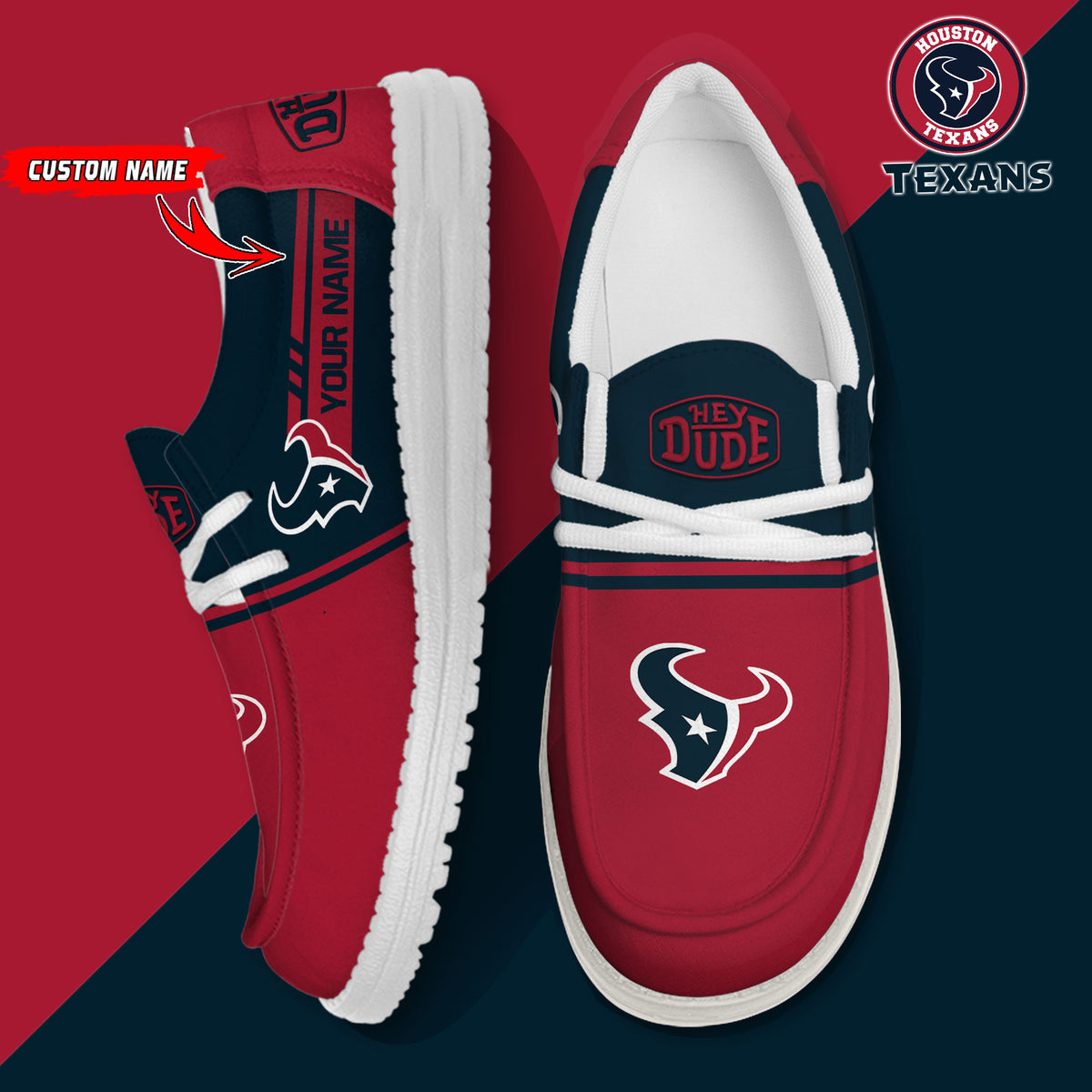 Healalio Houston Texans Lace Up Loafers 2026