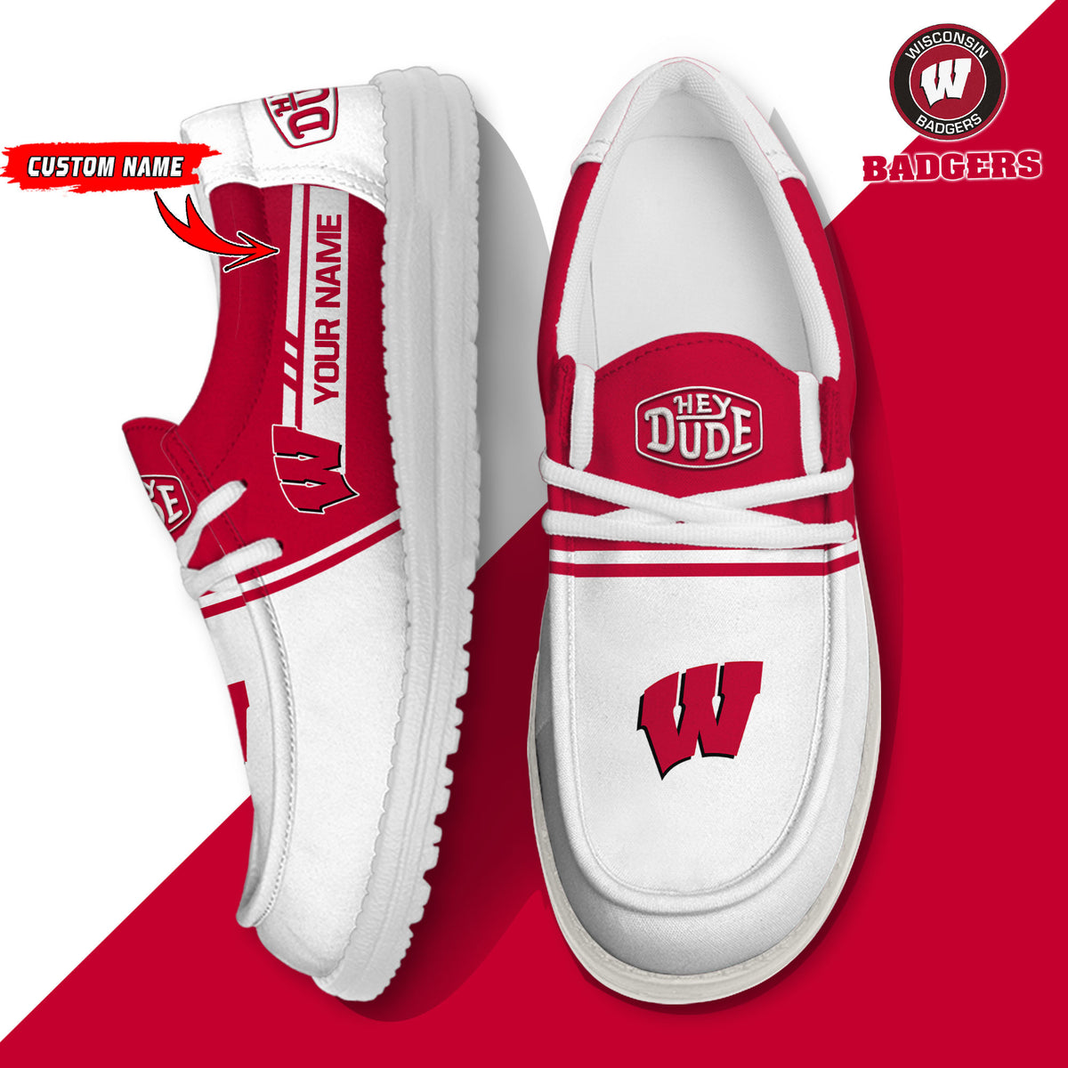 Wisconsin Badgers Lace Up Loafers 2026