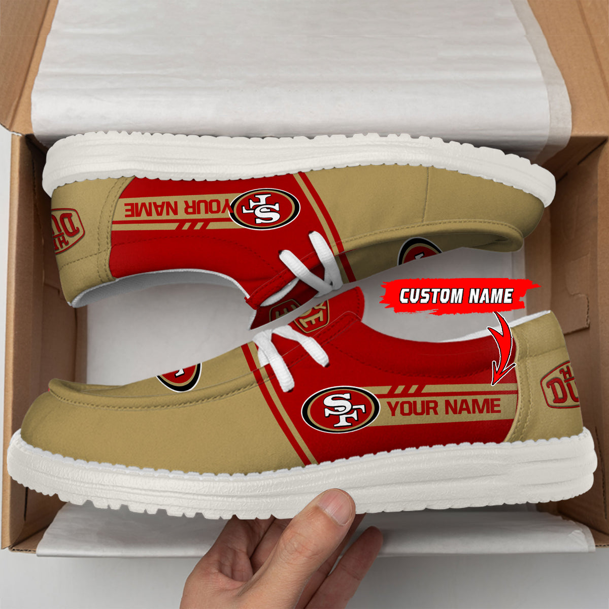 Healalio San Francisco 49ers Lace Up Loafers 2026