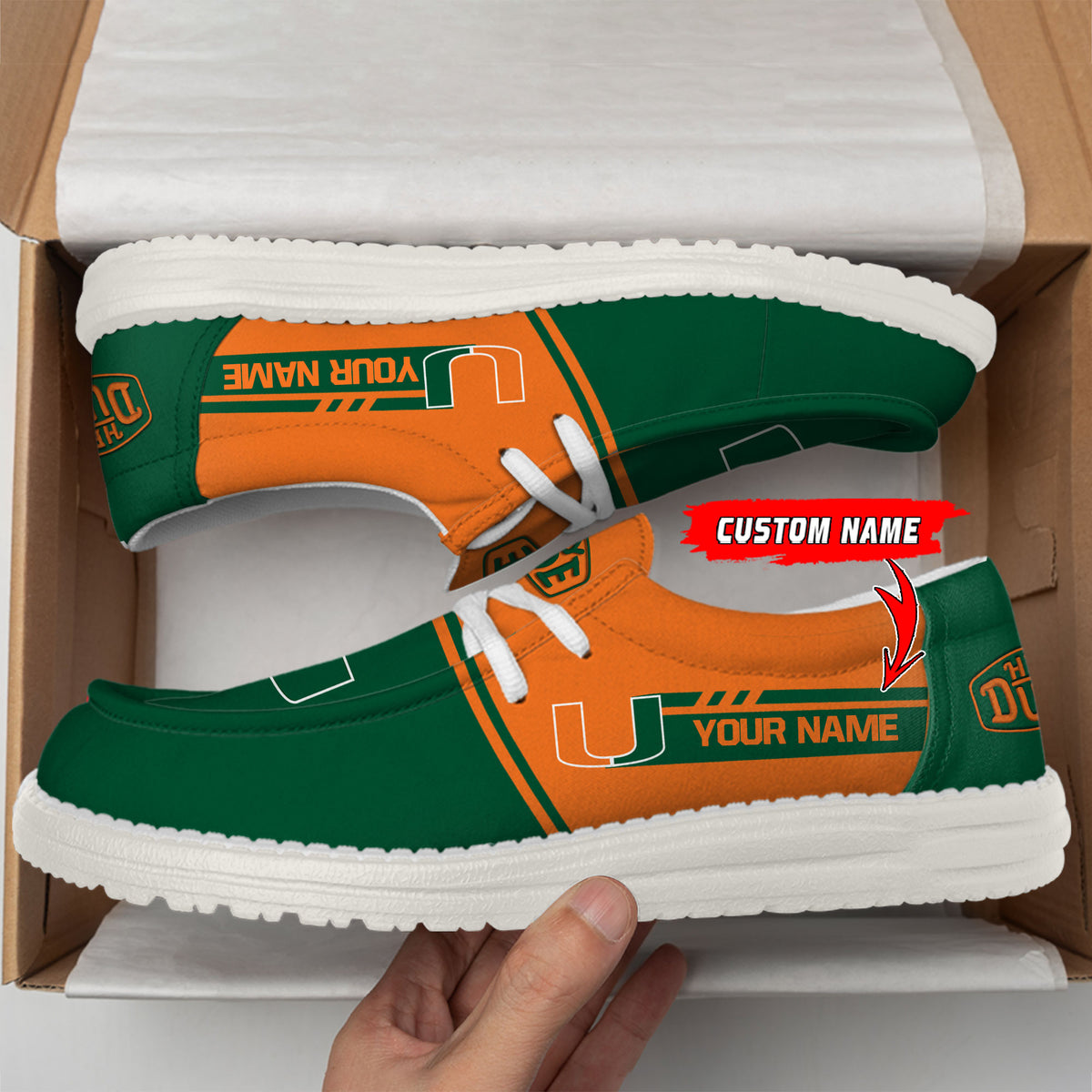 Miami Hurricanes Lace Up Loafers 2026