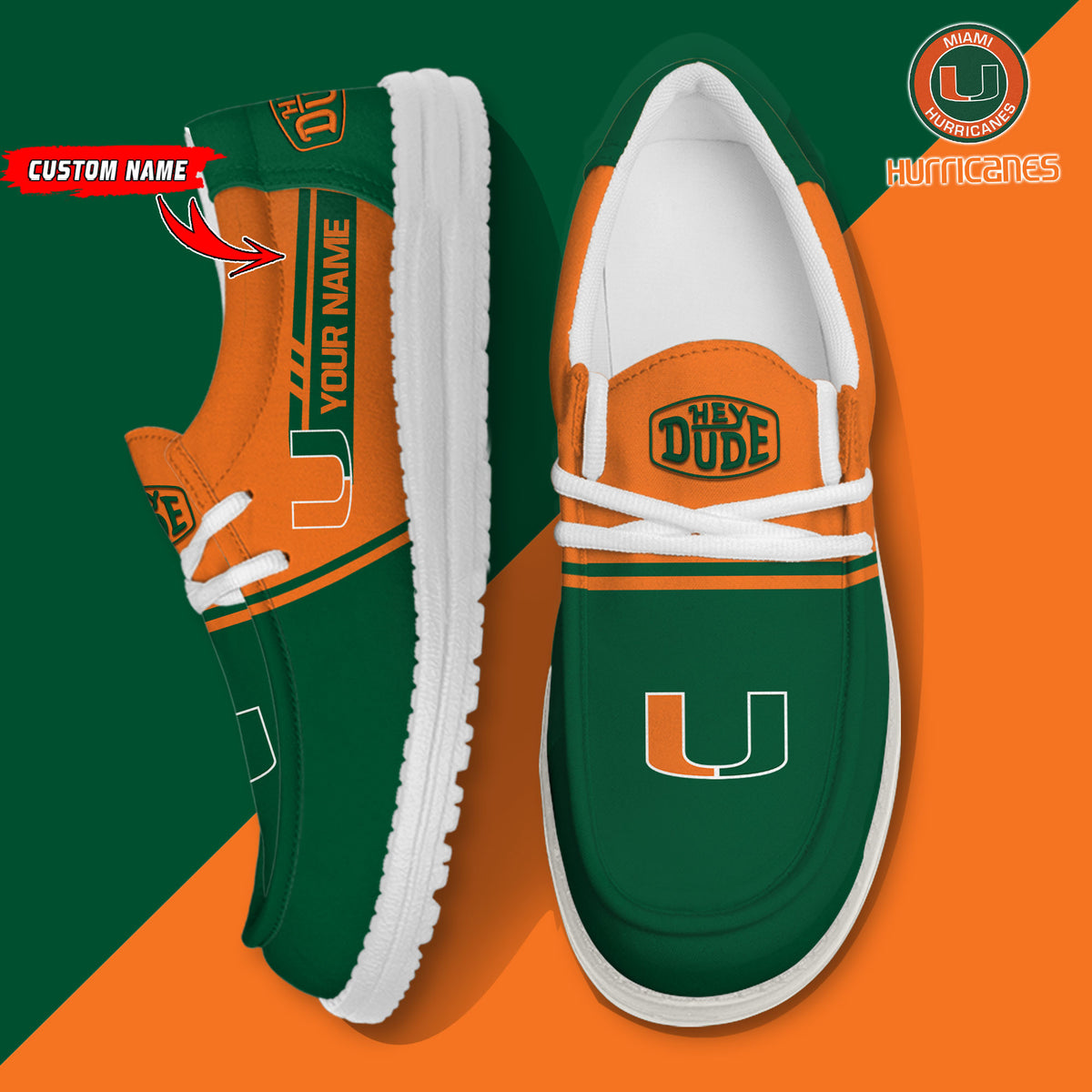 Miami Hurricanes Lace Up Loafers 2026