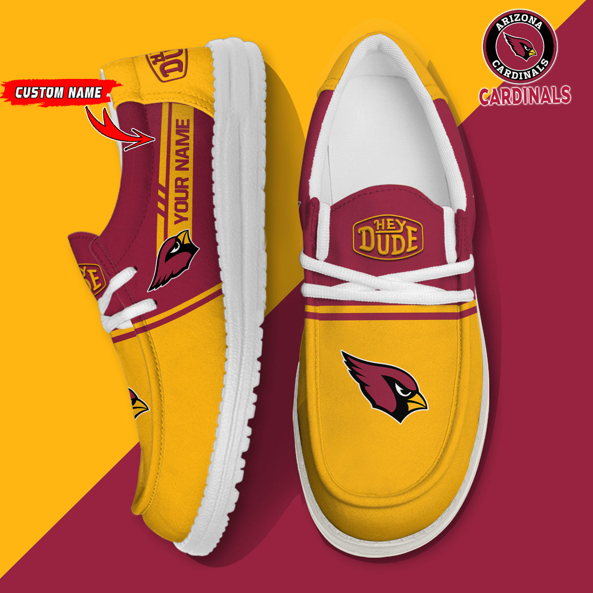 Healalio Arizona Cardinals Lace Up Loafers 2026