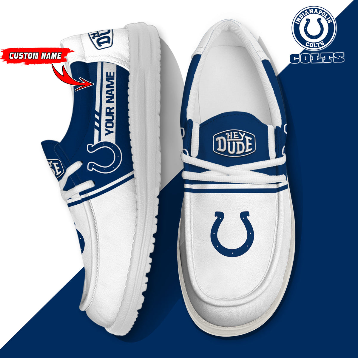 Healalio Indianapolis Colts Lace Up Loafers 2026