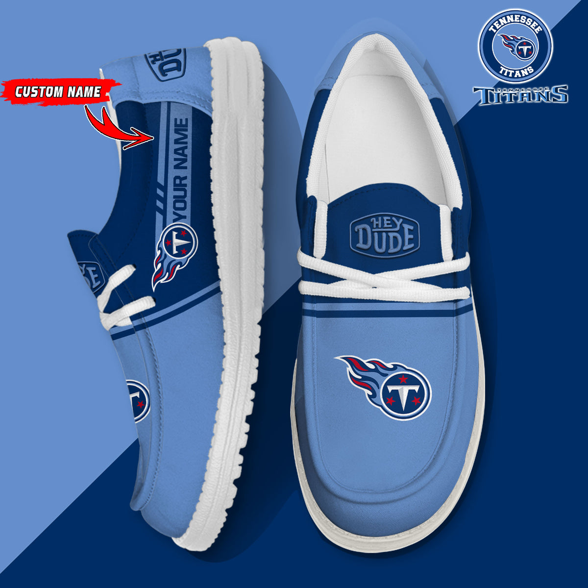Healalio Tennessee Titans Lace Up Loafers 2026