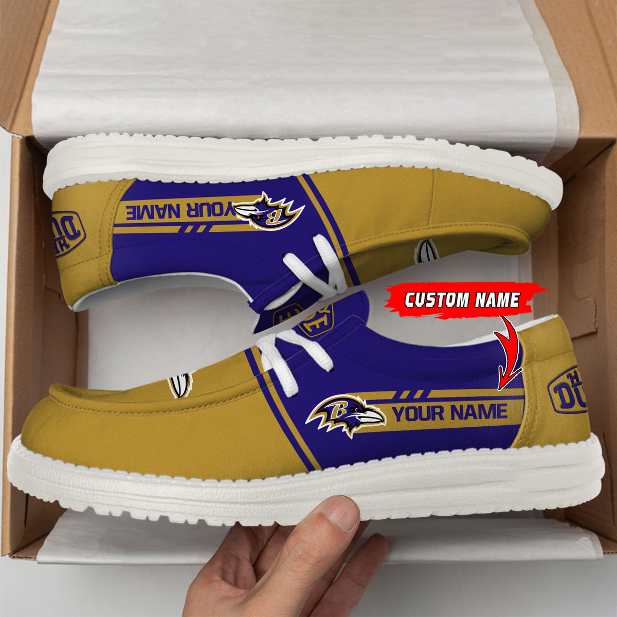 Healalio Baltimore Ravens Lace Up Loafers 2026