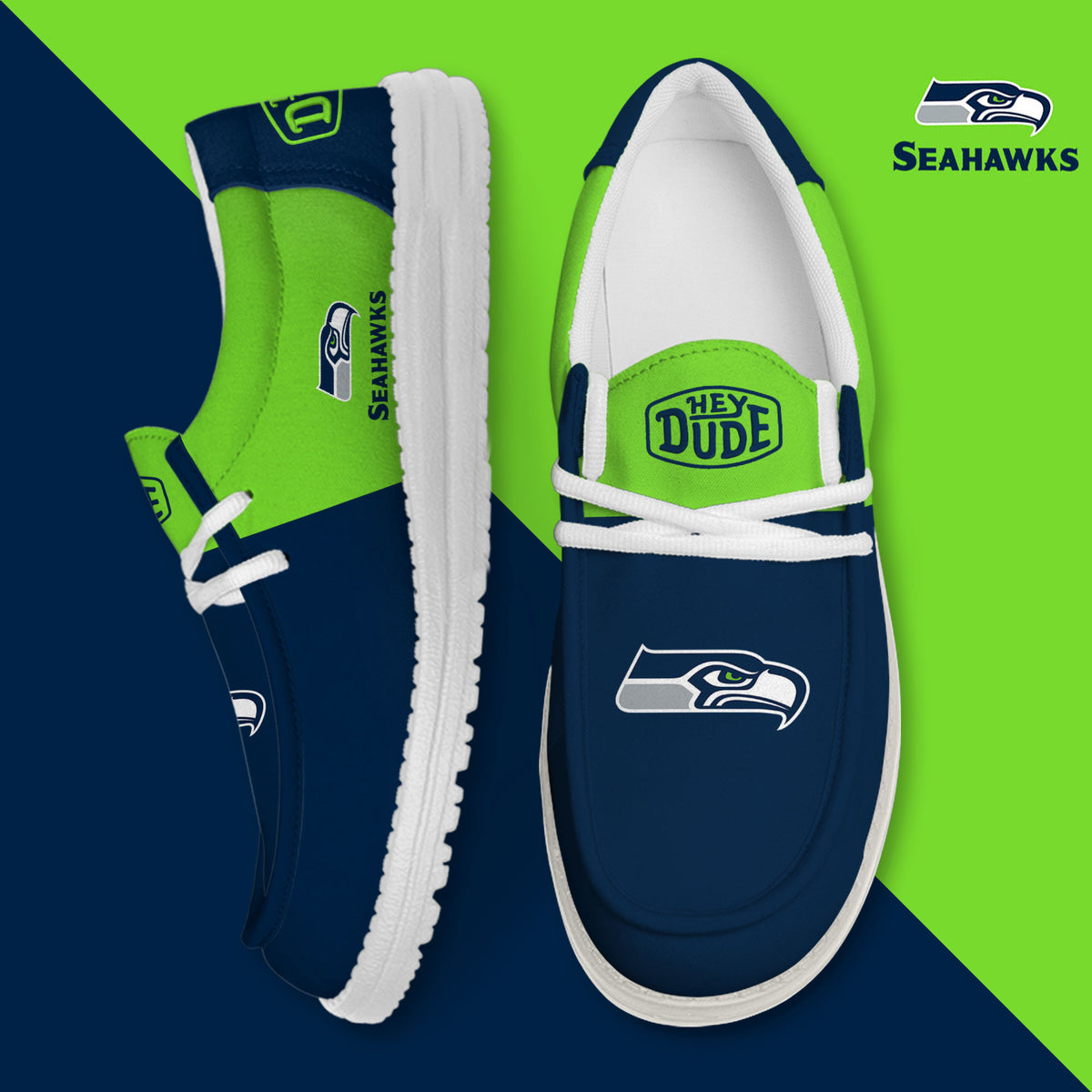 Seattle Seahawks Lace Up Loafers 2026
