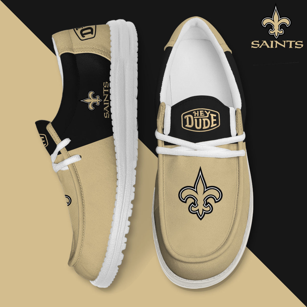New Orleans Saints Lace Up Loafers 2026
