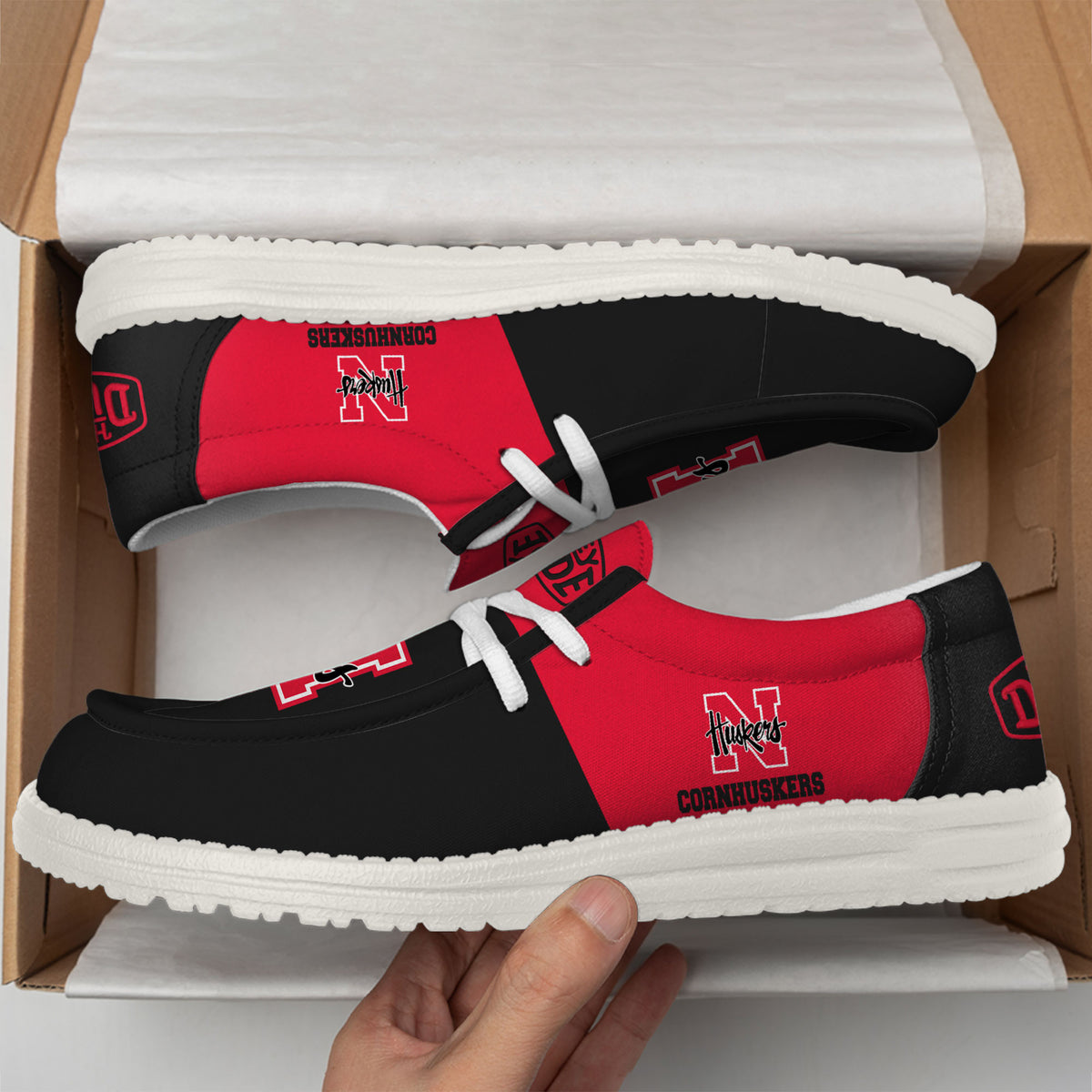 Nebraska Cornhuskers Lace Up Loafers 2026