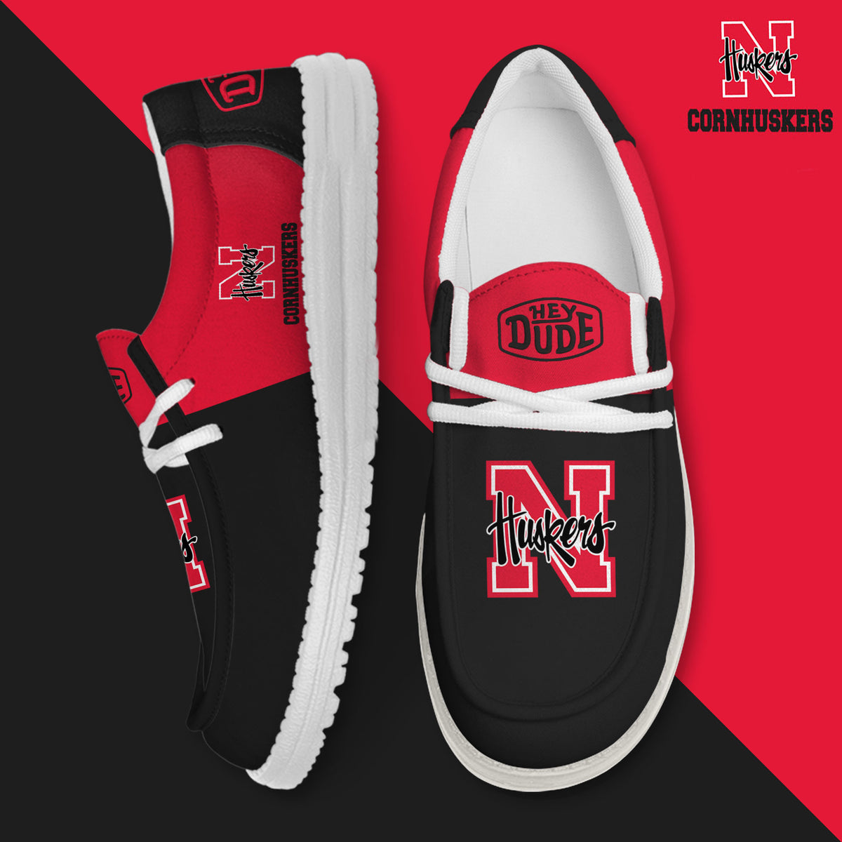 Nebraska Cornhuskers Lace Up Loafers 2026