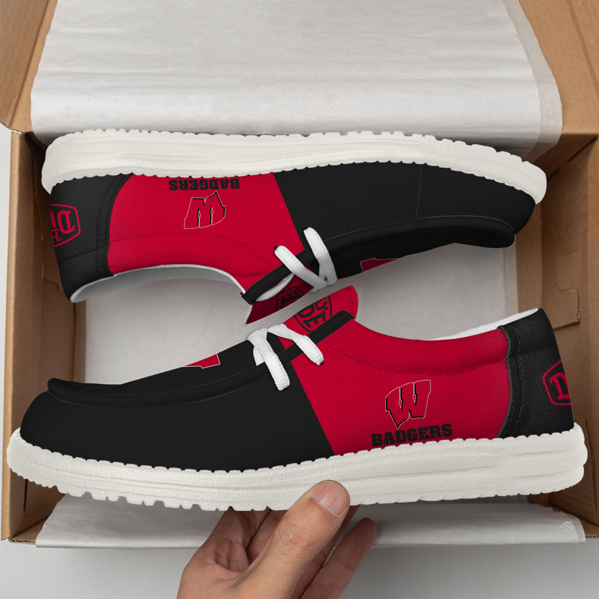 Wisconsin Badgers Lace Up Loafers 2026