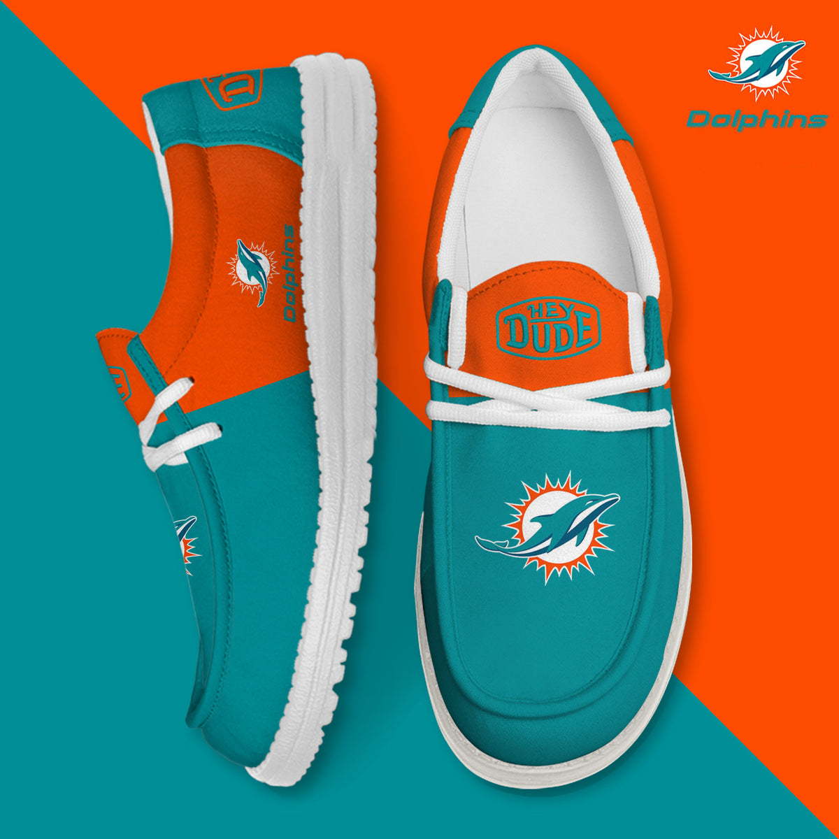 Miami Dolphins Lace Up Loafers 2026