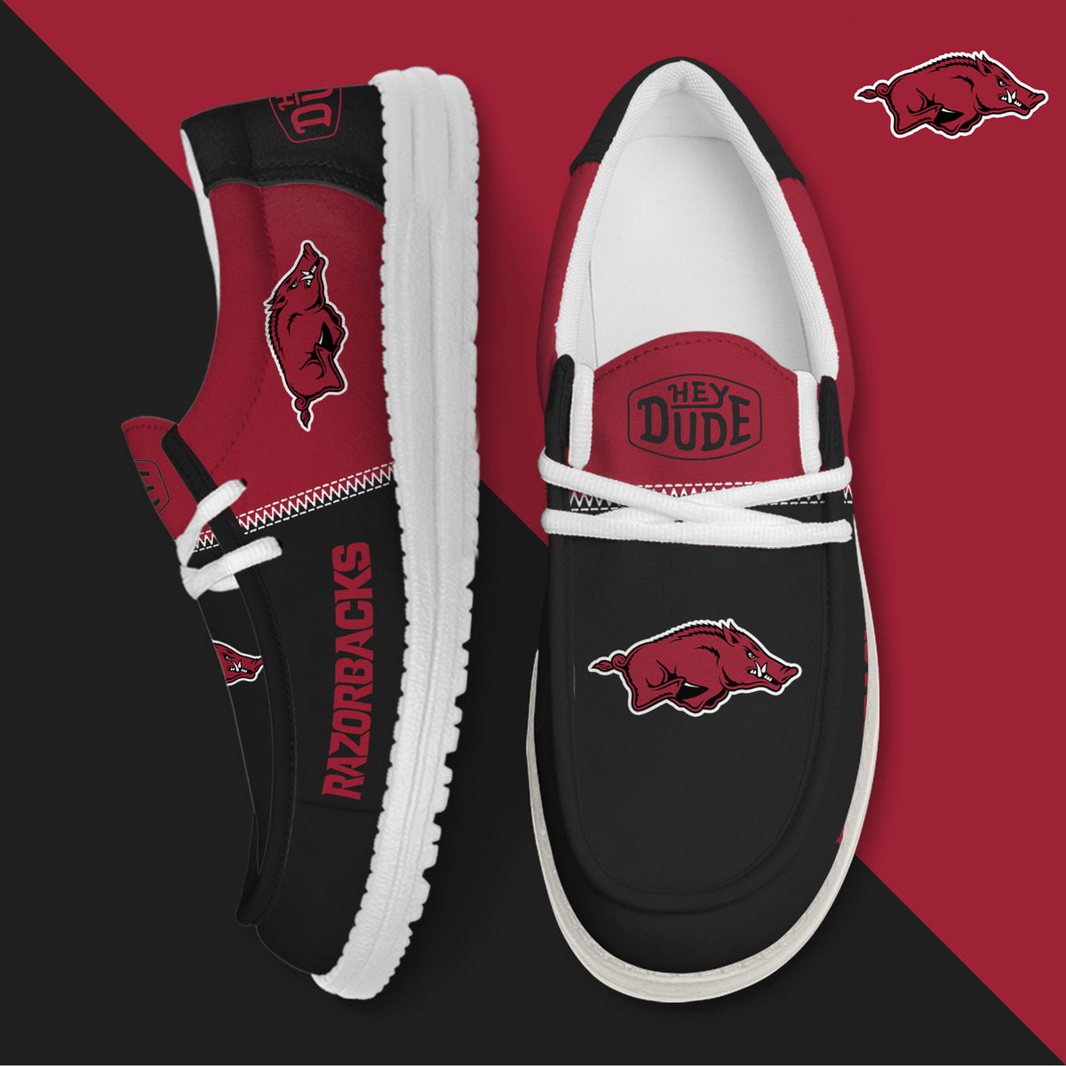 Arkansas Razorbacks Lace Up Loafers 2026