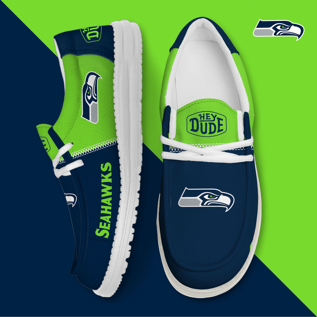 Seattle Seahawks Lace Up Loafers 2026