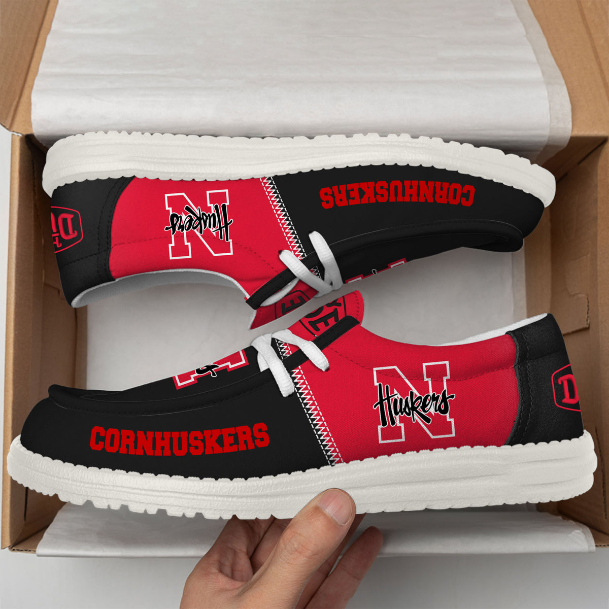 Nebraska Cornhuskers Lace Up Loafers 2026
